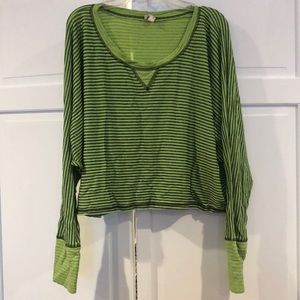 Cropped striped sweater